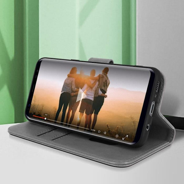 Samsung Galaxy S8 Fodral - AVIZAR - Plånboksfodral - Videostödfunktion - Grå grå
