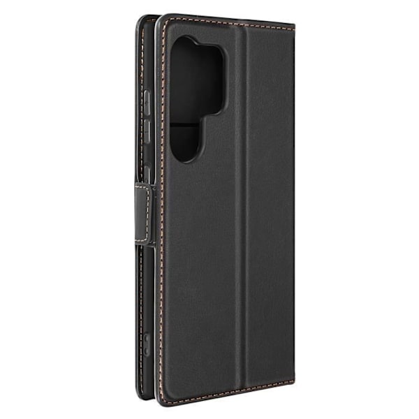 Fodral till Samsung S24 Ultra - AVIZAR - Plånboksstöd Magnetisk flik - Svart Svart