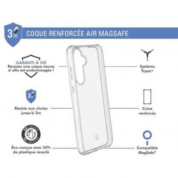 Cover til Galaxy A35 Forstærket Tryax System 3D-indsatser og Air Cushion Force Cover Transparent Transparent