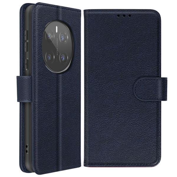 Étui til Honor Magic 7 Pro - Chesterfield - Mørkeblå - Brieftaske - Videostøtte - Magnetisk Blå