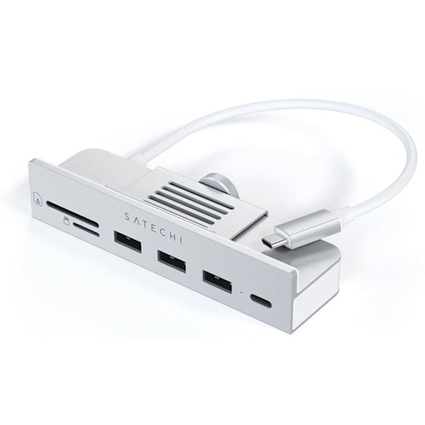 Hub iMac 24'' USB C til USB C, 3 USB, SD / Micro-SD kort Satechi Sølv