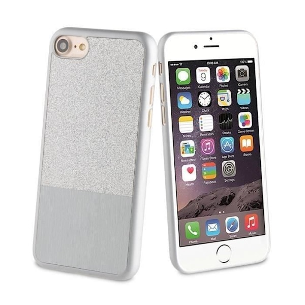 MUVIT LIFE Pack PAILLETTE SILVER + VARNISH Til APPLE IPHONE 7