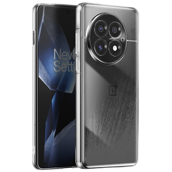 OnePlus 13 Silikoninen läpinäkyvä kuori Vit