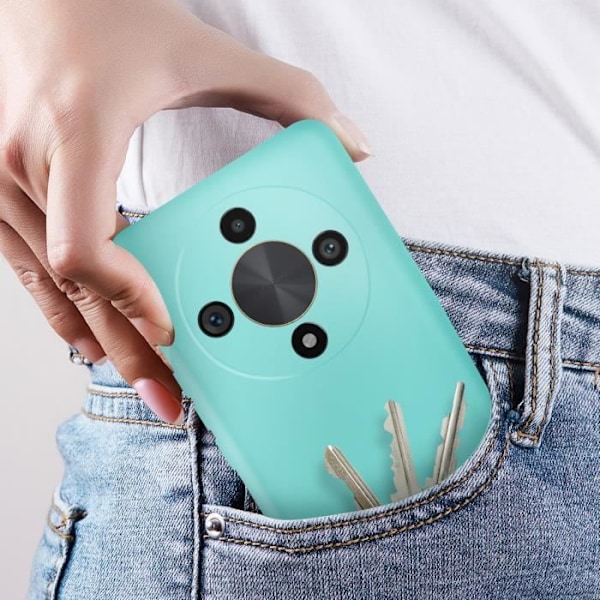 Taske til Honor Magic 6 Lite 5G - AVIZAR - Halvstiv Soft-touch Anti-fingeraftryk Turkis Blå