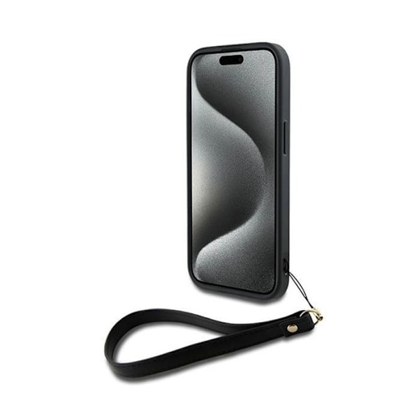 DKNY håndledsrem Stock-logo - etui til iPhone 14/15/13 (sort)