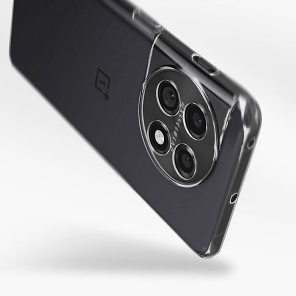 Etui til Oneplus 11 Silikone Gel og 9H hærdet glas sort omrids - AVIZAR - 360° fuld beskyttelse Svart