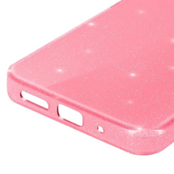 Taske til Xiaomi Redmi 12 Glitter Silikone beskyttet kamera Pink Rosa