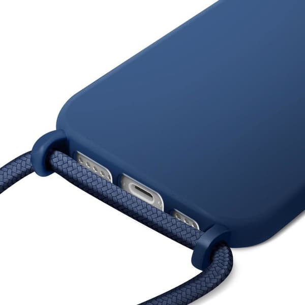 Coque - AVIZAR - iPhone 17 - Silikone Soft Touch - Justerbar Snor - Blå Blå