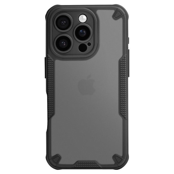 Iskunkestävä kuori iPhone 16 Pro Max Matta Takapuoli Anti-jälki Musta Svart