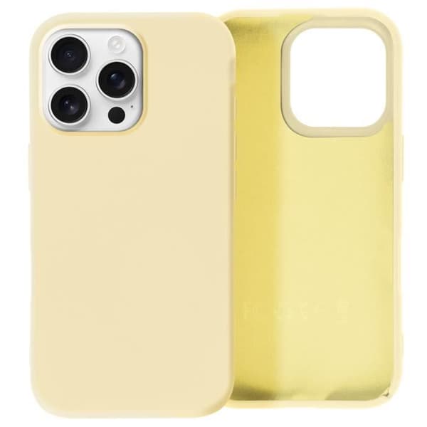 Coque för iPhone 16 Pro Max Semi-rigida Soft-touch Antifingerprint Gul Gul