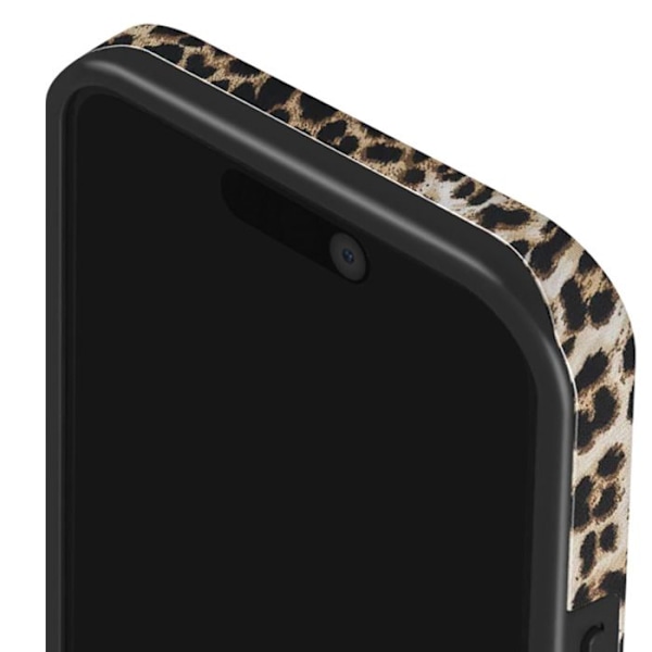 MagSafe-kuori iPhone 15 Pro, tyylikäs Player-kuvio, Burga Ruskea kastanj