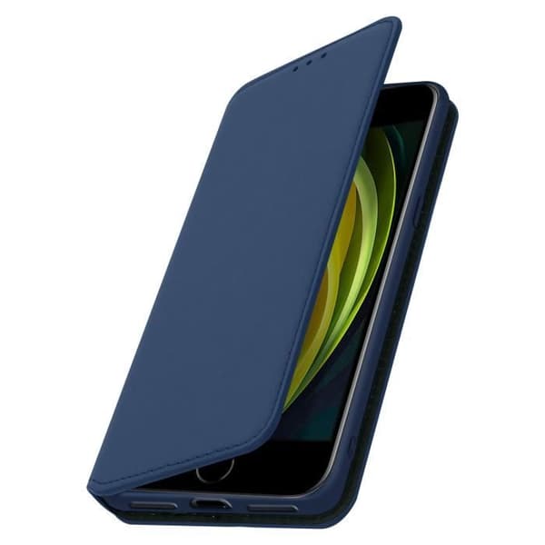 Folio pung etui - AVIZAR - iPhone SE 2020 / 8 / 7 - Øko-læder - Støttefunktion - Blå Blå
