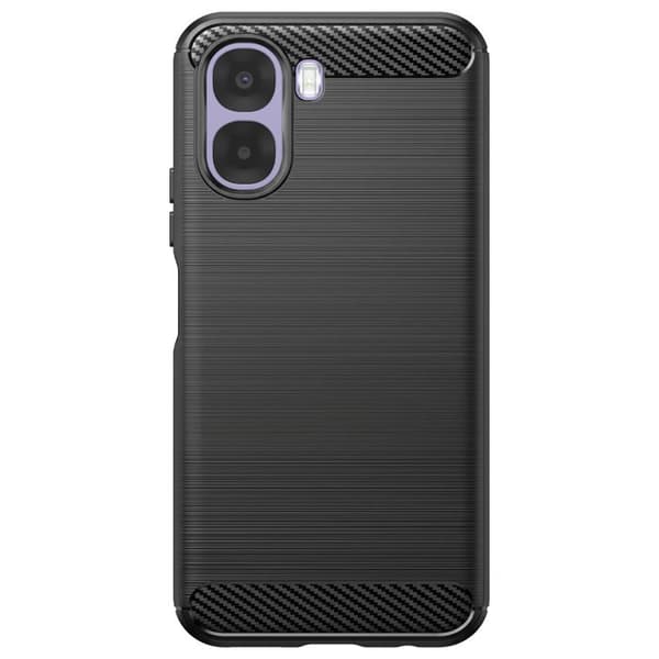 Cover til Oppo A6x Carbon Effekt Blød Stødabsorberende Sort Svart