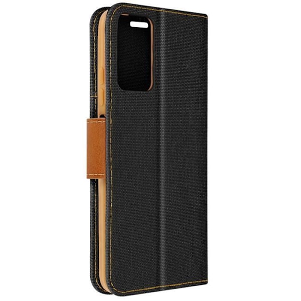 Etui til Xiaomi Redmi Note 12S - AVIZAR - Canvas Book - Stof - Sort - Video Support Svart