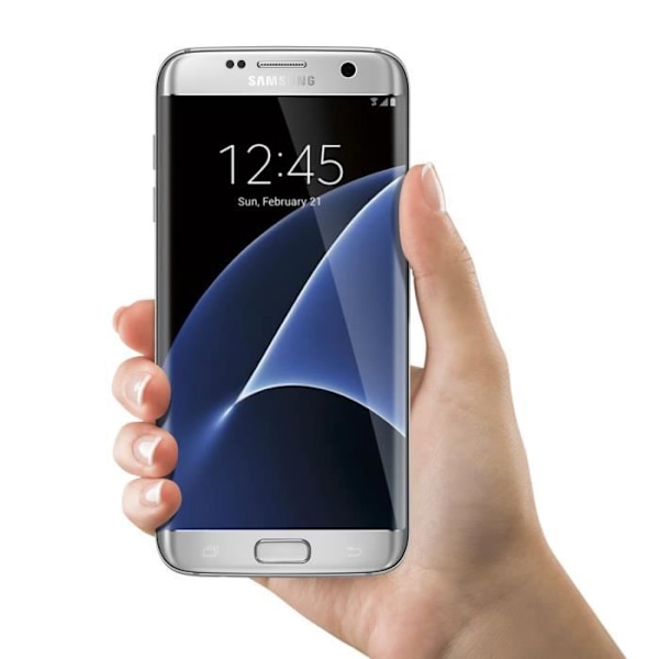 Samsung Galaxy S7 Edge Komplet Blok LCD-skærm Touch Glas Original Sølvgrå