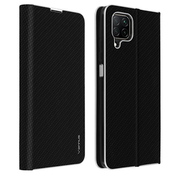 Housse - AVIZAR - Huawei P40 Lite - Ekoskinn - Videoställ - Magnetisk stängning Svart