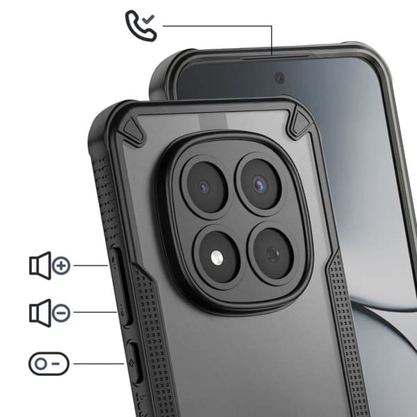 Cover til Redmi Note 15 Pro 5G Forstærket Model X-Defense Shield Sort Svart