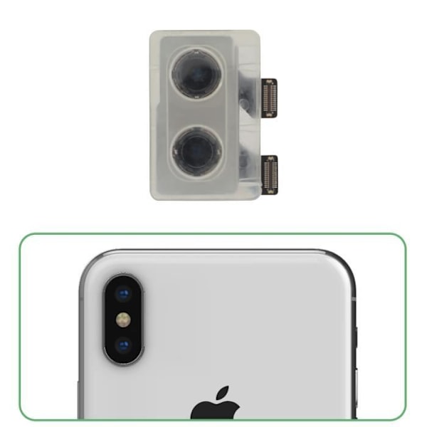 Bagkamera - RELIFE - iPhone X - Sort - Erstatningshovedsensor - Impeccable kvalitet Svart