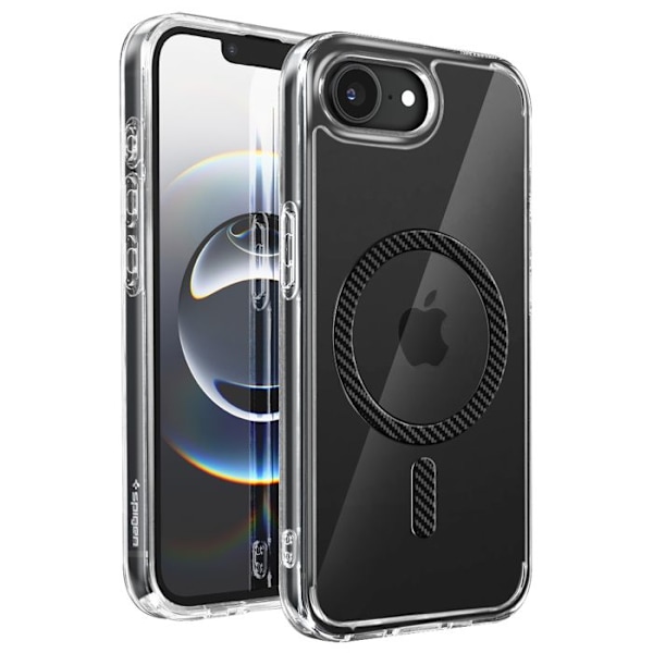 Coque MagSafe til iPhone 16e Stødabsorberende Fin Ultra Hybrid MagFit Spigen SGP Sort Svart