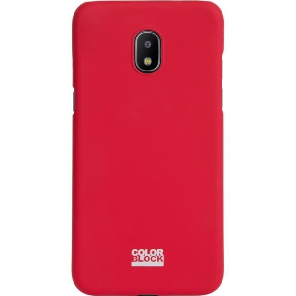 Colorblock rött halvstyvt skal till Samsung Galaxy J2 2018