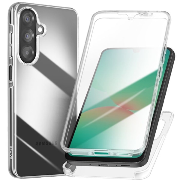 Fuld Cover til Samsung A26 Taktile Kant Kamera Hævet Transparent Vit