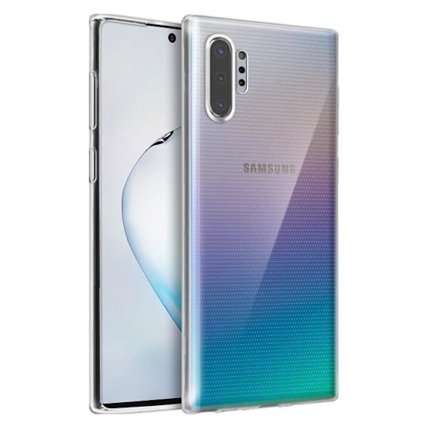Coque - ILMOITTAA - Galaxy Note 10 Plus - Silikoni Geeli - Erittäin ohut - Läpinäkyvä Vit