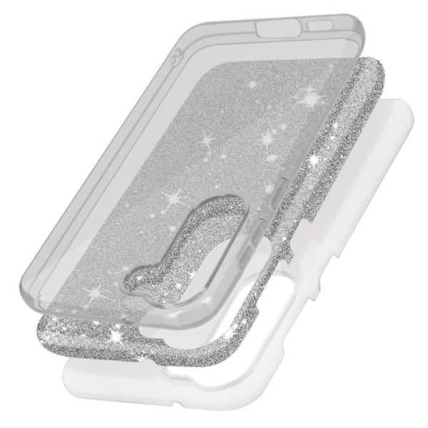Glitter Case til Samsung Galaxy S23 Plus - AVIZAR - Spark Case - Semi-stiv - Grå - Robust beskyttelse Grå