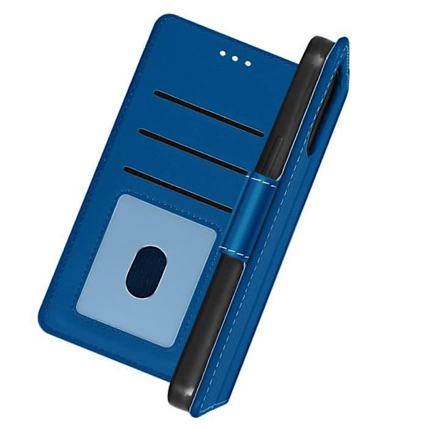 Fodral för iPhone 13 Mini Plånbok Flerfack Videostöd Blå Blå