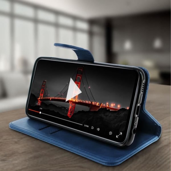 Hus - AVIZAR - Huawei P Smart Z/Y9 Prime 2019 - Fodral Folio - Mjuk skal - Mörkblå Midnattsblå