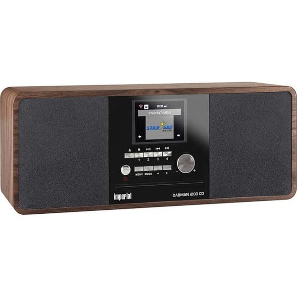 Lydsystem - TELE STAR - imperial DABMAN i200 CD - CD/MP3-afspiller - Bluetooth - DAB/DAB+/FM Træ