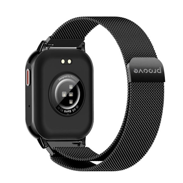 Elegant Smartwatch med Sundheds-/Aktivitetsmonitor IP67 Vandtæt Proove Sort Svart