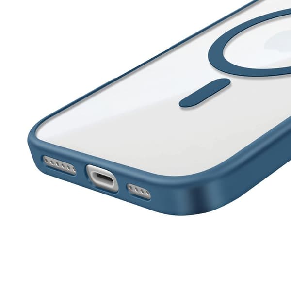 MagSafe-cover til iPhone 16 Plus med blød kant og forhøjet kamera Zanaé Mørkeblå Blå