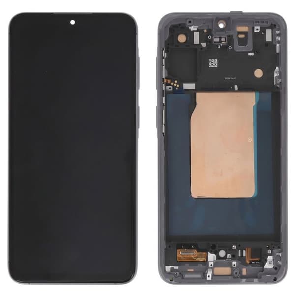 Skærmblok til Samsung Galaxy A57 5G OLED-display med grå chassis Grå
