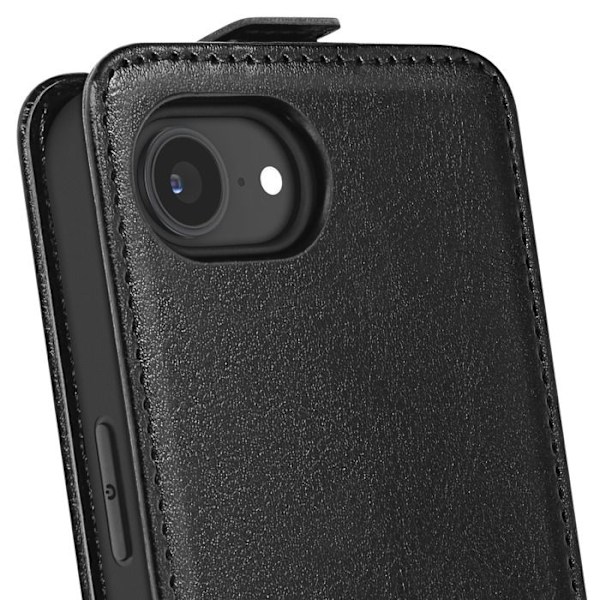 iPhone 16e Verticalinen Läppätasku Musta Svart