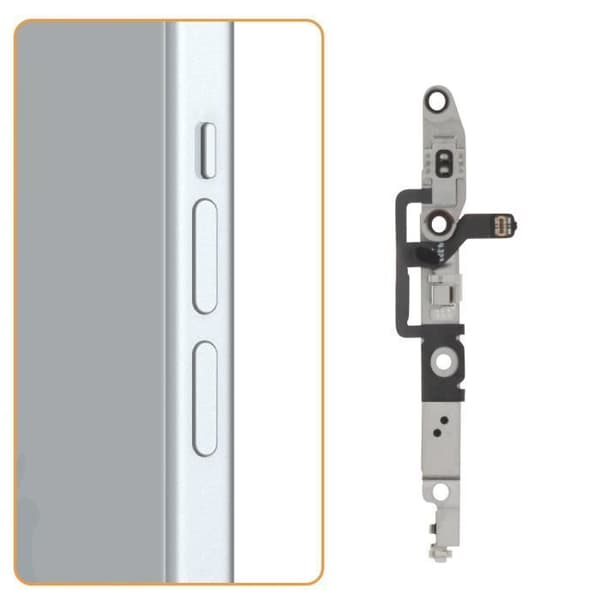 Nappe Volumen Knap - AVIZAR - iPhone 15 Plus - Sort - Høj kvalitet - 10 g Svart