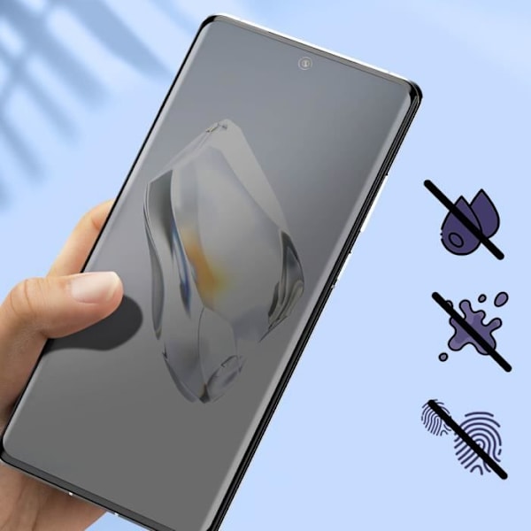 Skærmbeskytter - AVIZAR - OnePlus 12/12R hærdet glas - 9H hårdhed - 3D buede kanter - Ultratynde Svart