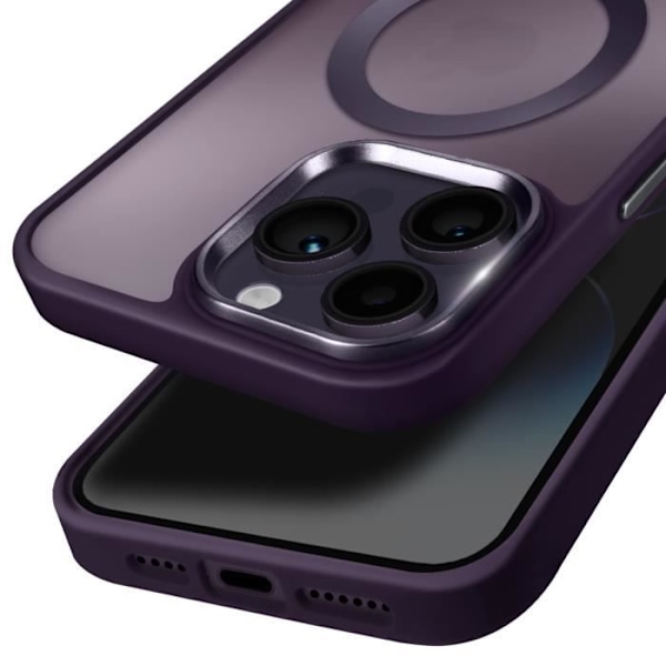 MagSafe-skal för iPhone 14 Pro Matt Frostad Baksidan Lila Lila