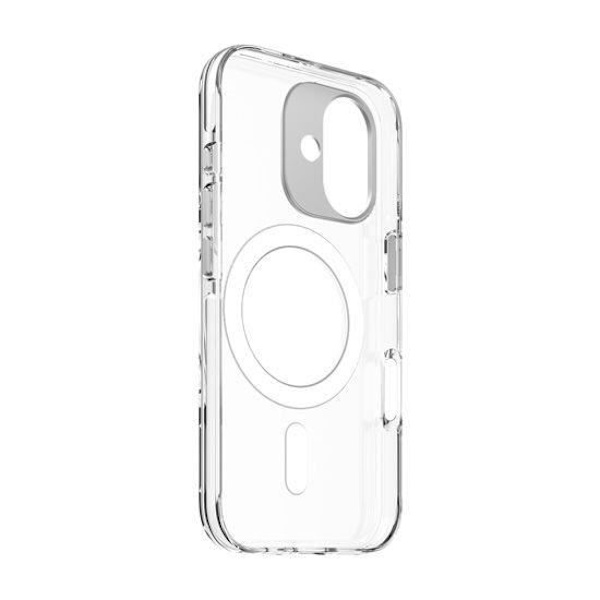 Coque - DECODED - iPhone 16 - Yhteensopiva MagSafe - Läpinäkyvä - Antikeltuva Transparent