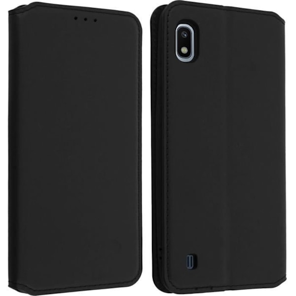 Smartphone skal - AVIZAR - Samsung Galaxy A10 - Eco-läder - Stativfunktion - Svart Svart