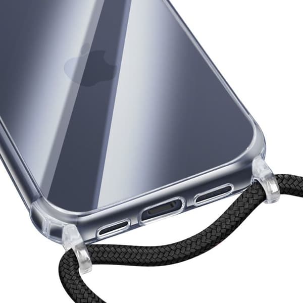 Skal för iPhone 17 Pro Max - AVIZAR - Soft Touch - Transparent Silikon - Justerbar Snodd - Halkfri Vit