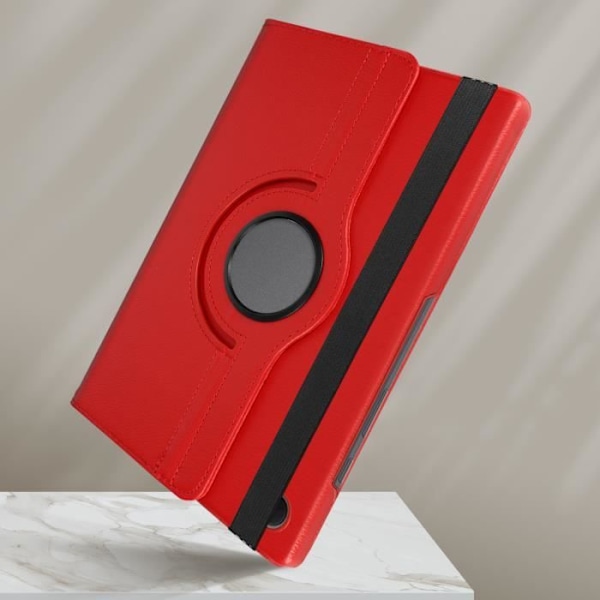 Tabletfodral - AVIZAR - Samsung Galaxy Tab A8 10.5 2021 - Ekoskinn - Rotera 360° - Röd Röd