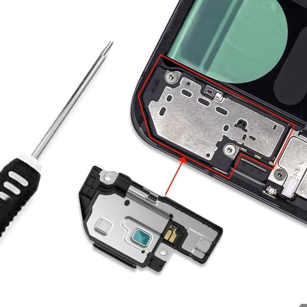 Erstatnings Ekstern Højttaler til Google Pixel 10 / 10 Pro Sort / Sølv Svart