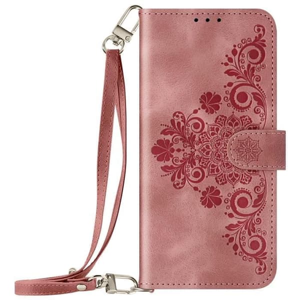 Blomsteretui til Xiaomi Redmi Note 13 4G - AVIZAR - Pung, videounderstøttelse - Pink Rosa