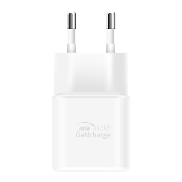 USB C oplader - SWISSTEN - 35W - Quick Charge 4.0 - Dobbelt udgang - Integreret sikkerhed Vit