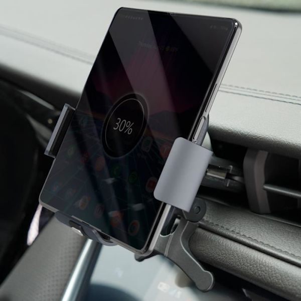 Induktionsbilholder - AVIZAR - Fold - 15W opladning - Sugekoptilbehør - Justerbar vinkel Svart
