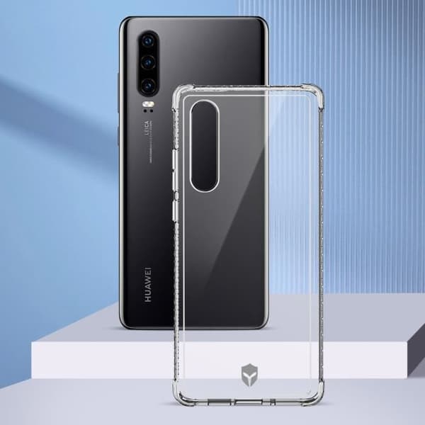 Telefoncover - FORCE CASE - Huawei P30 - Stødabsorberende op til 2m - Gennemsigtig - Moderne design Vit