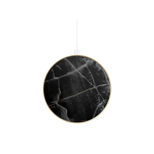 Langaton Qi-latauslaite älypuhelimille/AirPods 10W Thunder Marble-malli IDEAL OF SWEDEN Musta musta