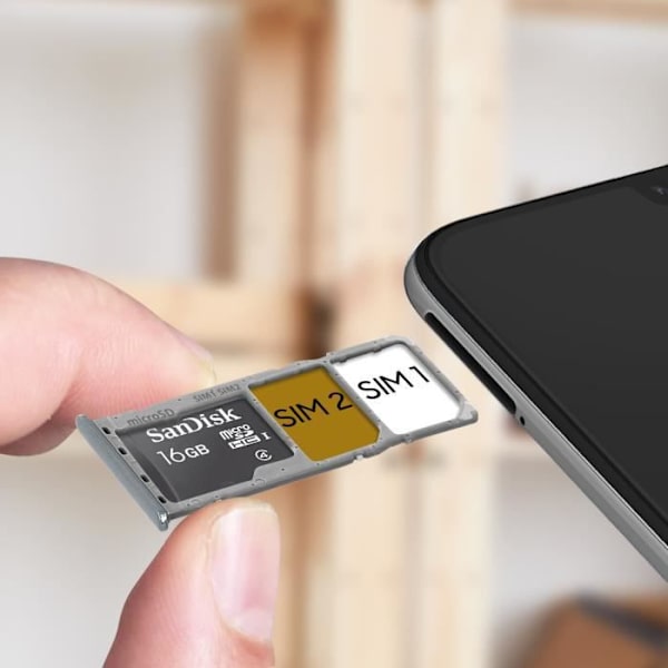 Samsung Galaxy A30s erstatnings-SIM-kortbakke hvid