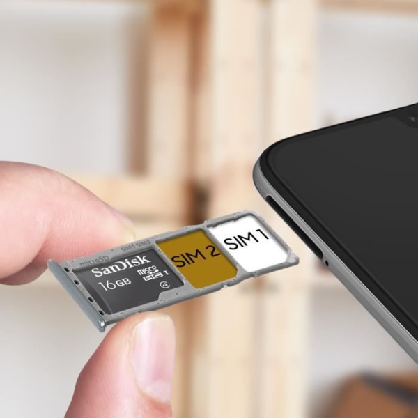 Samsung Galaxy A30s vit ersättningsfack för SIM-kort