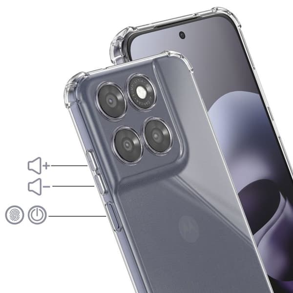 Bumper Cover til Motorola Moto G87 Stødabsorberende Transparent Vit